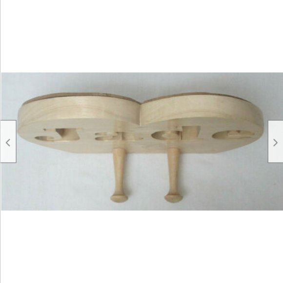 Personalized JADE Wooden Wall Coat or Clothing Hanger Hook Rack - Picture 3 of 4